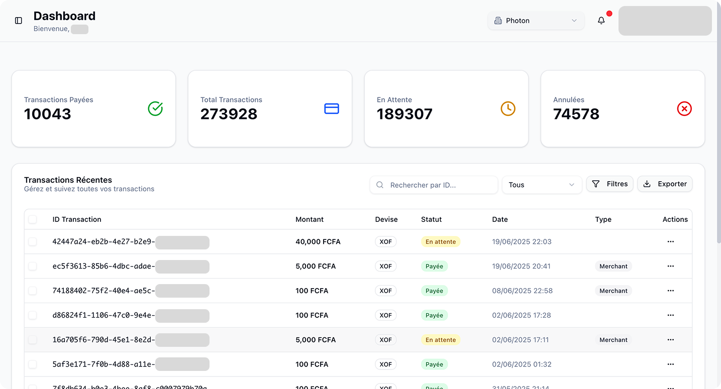Dashboard Preview